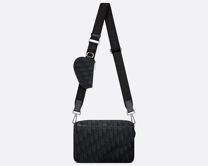 Triple Pouch Saddle Dior - Noir