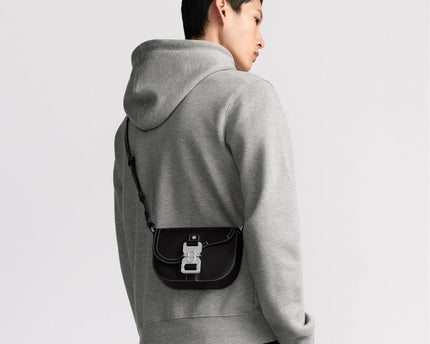 Mini sac Messenger Dior à rabat Saddle - Noir