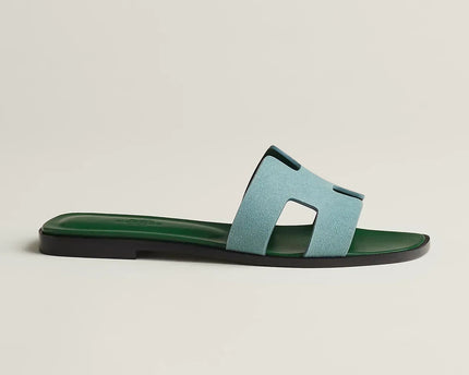 Sandales Oran - Vert d'eau - Hermes