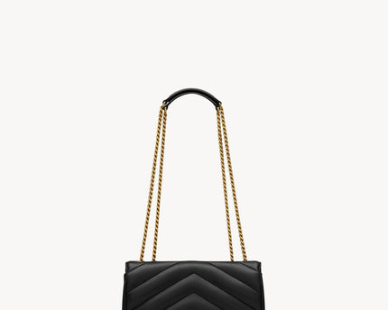 LOULOU MEDIUM EN CUIR MATELASSÉ  - YSL - Noir