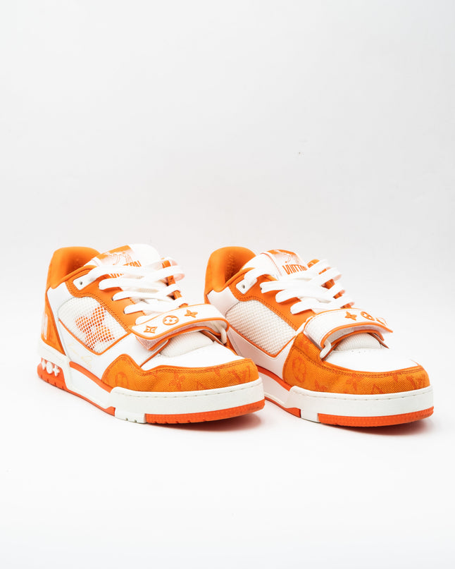 Sneaker LV Trainer Velcro Monogram Denim Orange