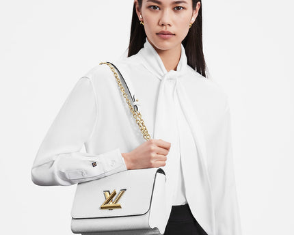 Sac Twist MM - LV - Blanc
