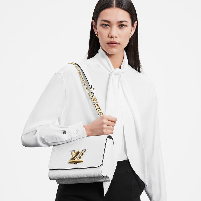 Sac Twist MM - LV - Blanc