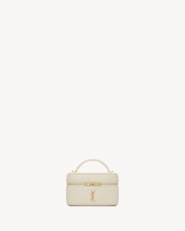 GABY VANITY BAG EN CUIR D’AGNEAU  - YSL - BLANC