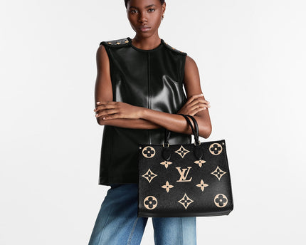 Cabas Onthego MM - LV - Noir Beige
