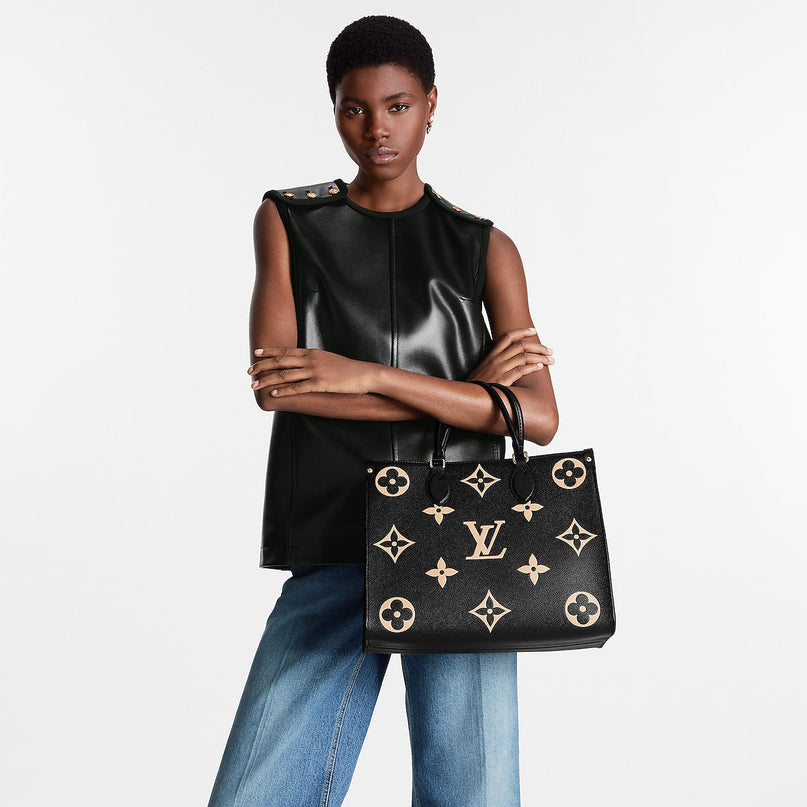 Cabas Onthego MM - LV - Noir Beige