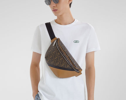 Sac banane Fendi Diagonal - Marron