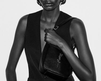 LE 5 A 7 BABY SOUPLE EN CUIR GRAINÉ  - YSL - Noir