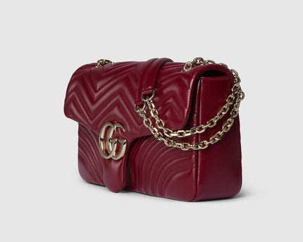 Sac à épaule grand format à motif GG Marmont - Rouge