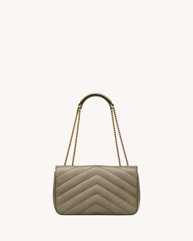 LOULOU MEDIUM EN CUIR MATELASSÉ  - YSL - Vert kaki