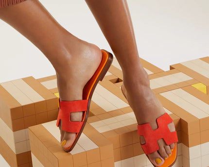 Sandales Oran - Écarlate - Hermes