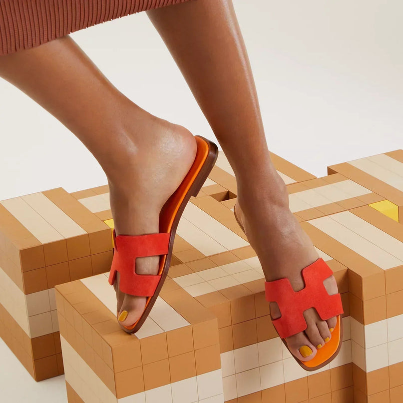 Sandales Oran - Écarlate - Hermes