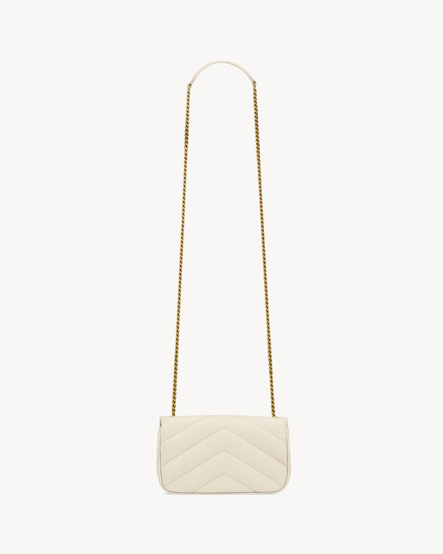 LOULOU MINI EN CUIR D'AGNEAU  - YSL - Blanc