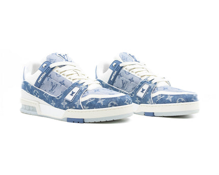 Sneaker LV Trainer Blue Monogram Denim