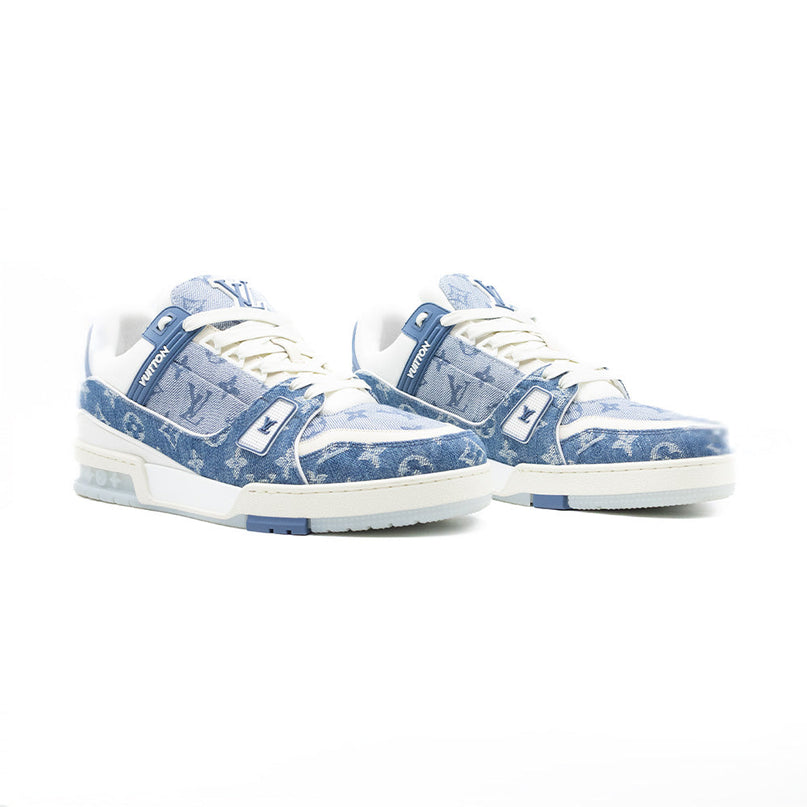 Sneaker LV Trainer Blue Monogram Denim