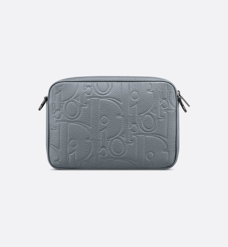 Triple Pouch Saddle Cuir Dior - Gris
