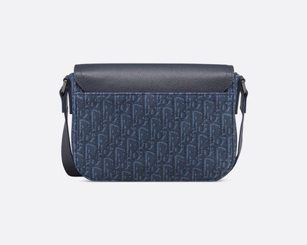 Sac Messenger à rabat Saddle Small Dior Bleu Marine