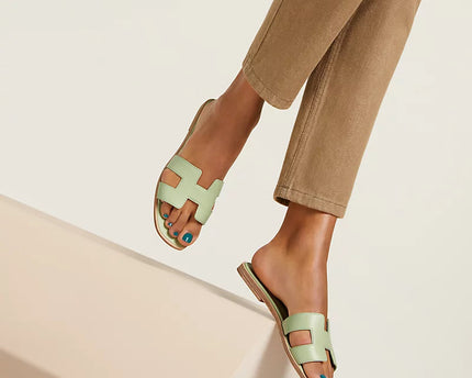 Hermes - Claquettes Vert de mer