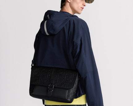 Sac Messenger à rabat Dior Daily Large - Noir