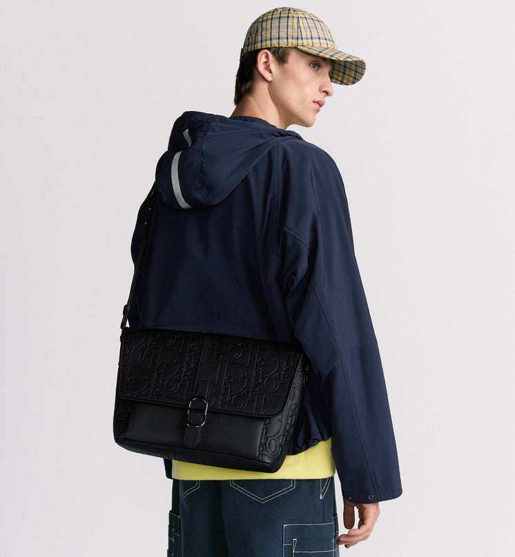 Sac Messenger à rabat Dior Daily Large - Noir