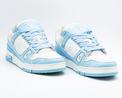 Sneaker LV Trainer Low White Sky Blue