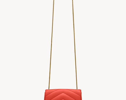 LOULOU MINI EN CUIR D'AGNEAU  - YSL - Rouge