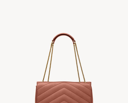 LOULOU MEDIUM EN CUIR MATELASSÉ  - YSL - Rouge lèvre