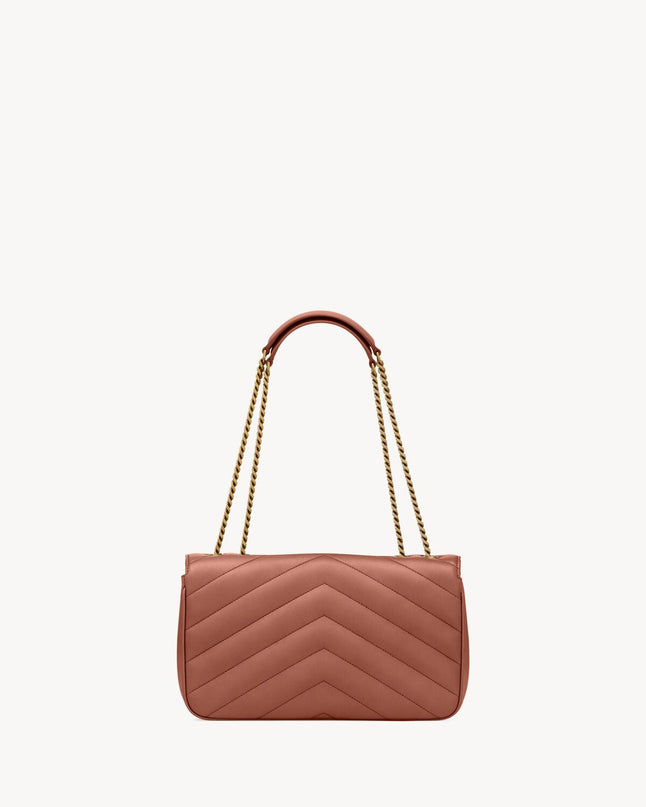LOULOU MEDIUM EN CUIR MATELASSÉ  - YSL - Rouge lèvre