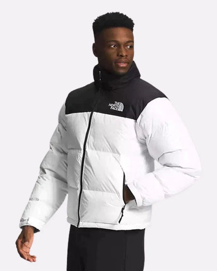 White Retro Nuptse 700 Pour Homme