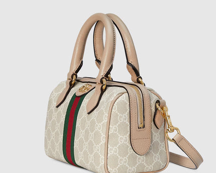 Sac Boston GG Ophidia petit format - Blanc