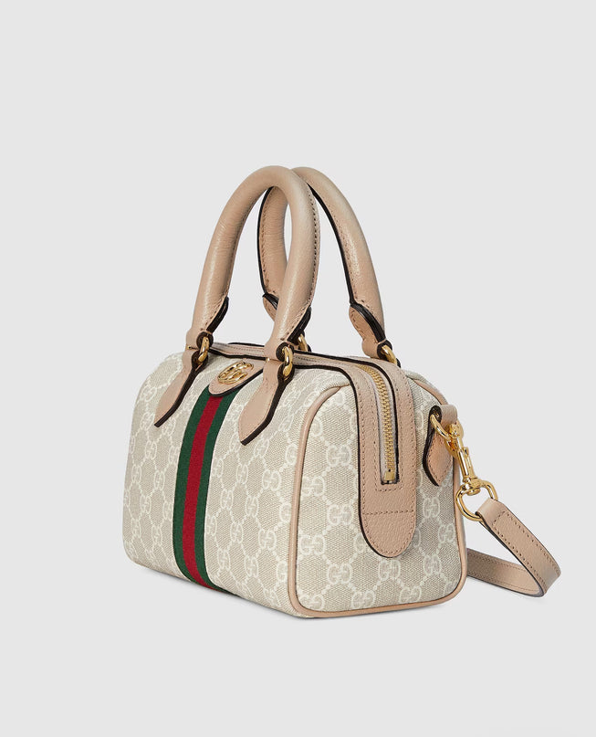 Sac Boston GG Ophidia petit format - Blanc