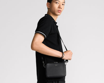 Pochette zippée à bandoulière Dior Icon - Noir