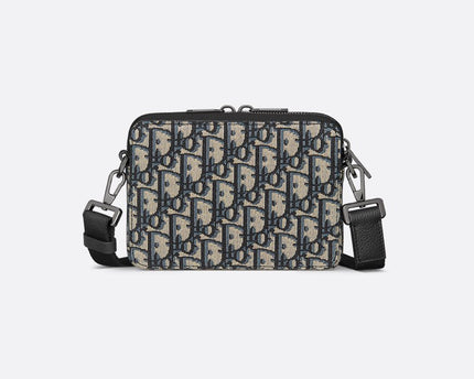 Pochette zippée à bandoulière Dior Noir et Beige