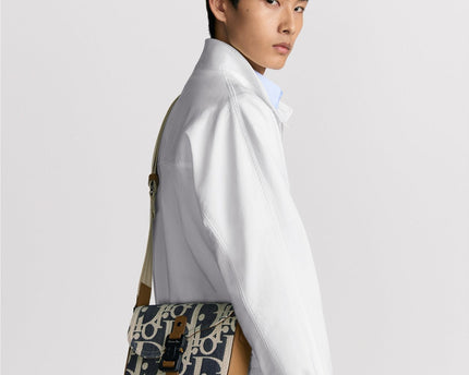 Sac Messenger Saddle Dior - Bleu Blanc