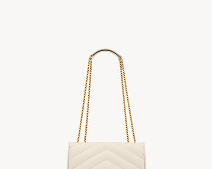 LOULOU SMALL EN CUIR MATELASSÉ  - YSL - Blanc