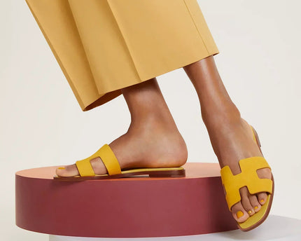 Sandales Oran - Jaune bouton d'or - Hermes