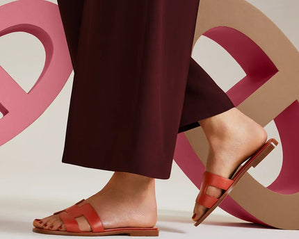 Sandales Oran - Orange brûlé - Hermes