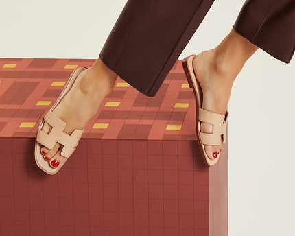 Hermes - Claquettes  Beige Natura