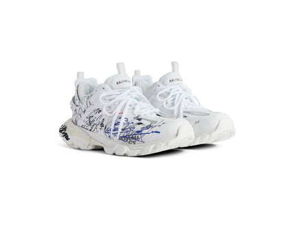 SNEAKER TRACK AUTOGRAPHE EN BLANC/NOIR/BLEU/ROUGE