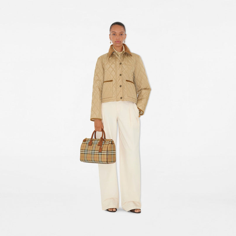 Sac bowling Check - BURBERRY - BEIGE