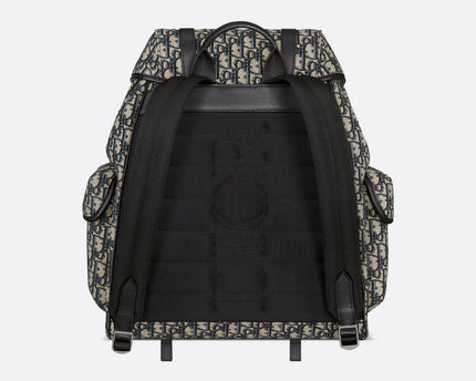 Sac à dos à rabat Dior Hit The Road - Noir Beige