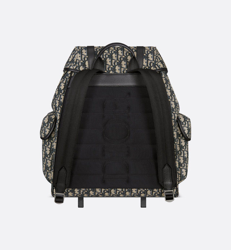 Sac à dos à rabat Dior Hit The Road - Noir Beige