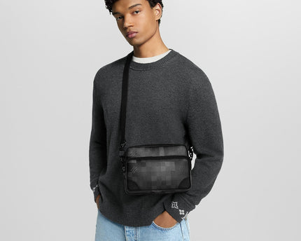 Sac Nil Messenger - LV - Noir Gris carreau