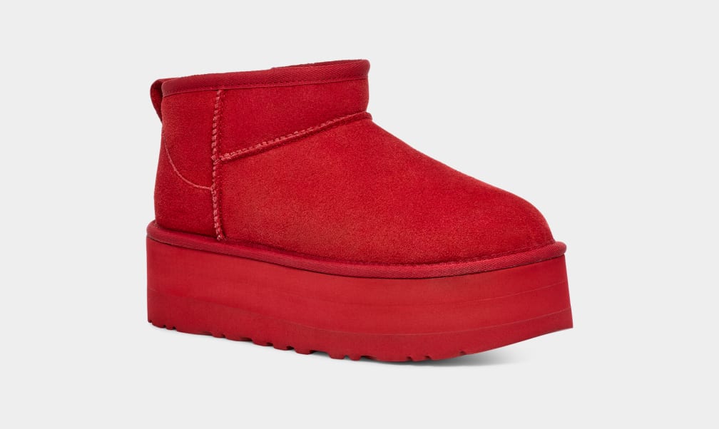 Botte UGG Classic Ultra Mini À Plateforme - Rouge