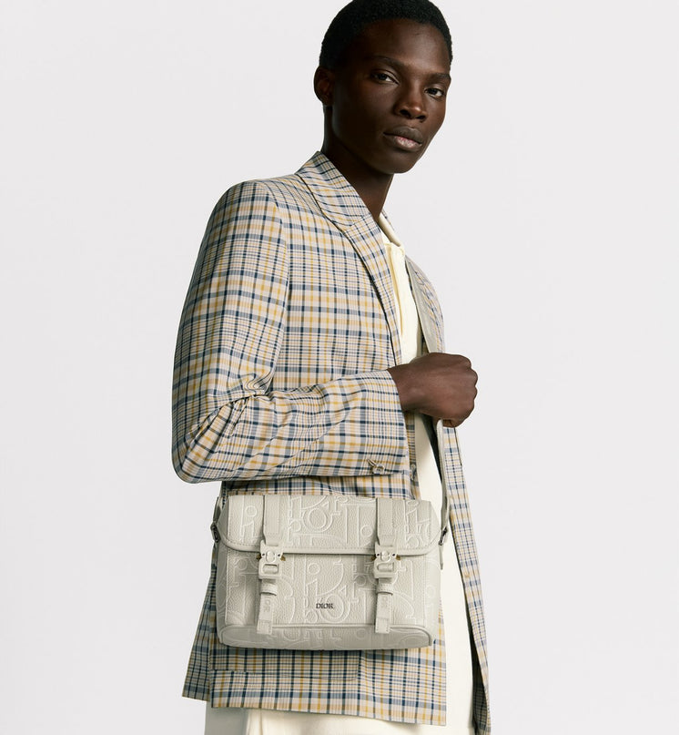 Sac Messenger à rabat Dior Hit The Road - Blanc