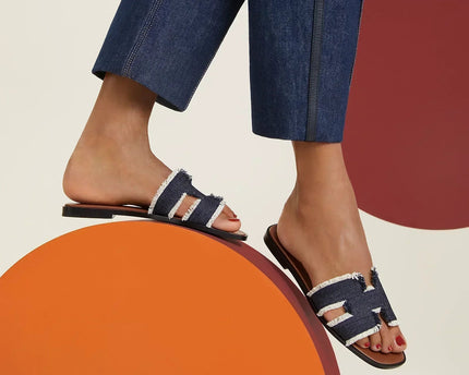 Sandales Oran - Bleu brut - Hermes