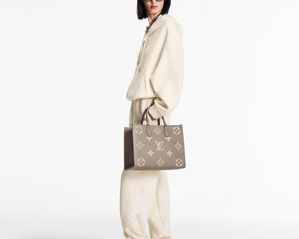 Cabas OnTheGo MM - LV - Gris Blanc