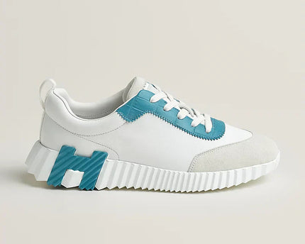 Sneakers Hermès blanc / bleu minéral