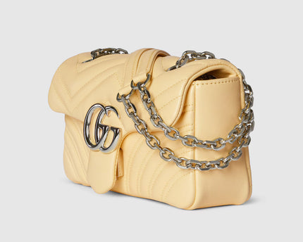 Sac à épaule GG Marmont petit format - Beige