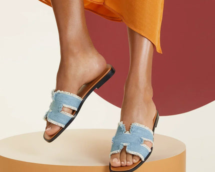 Sandales Oran - Bleu clair - Hermes